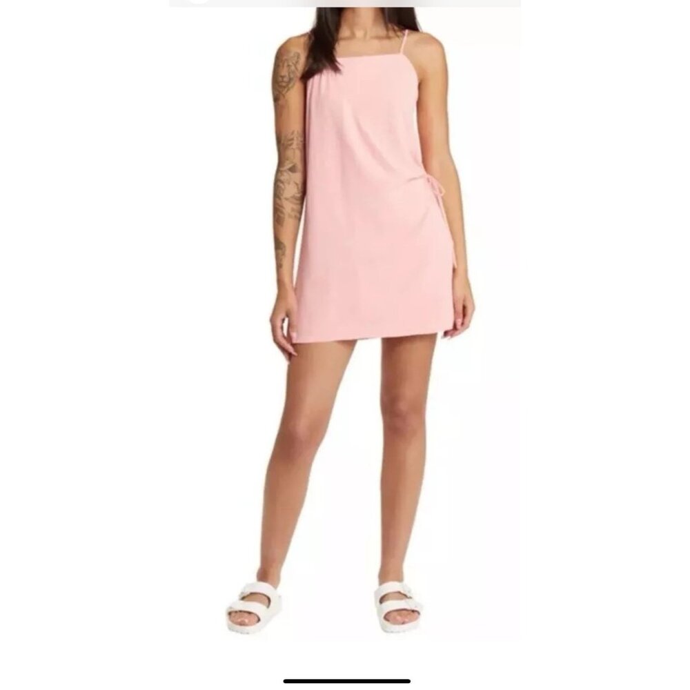BP. Womens Pink Sleeveless Wrap Dress XS 100% Polyester - Picture 9 of 10